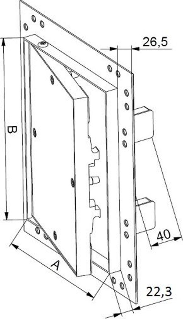 AWENTA Drzwiczki rewizyjne na sufit 200x200 karton-gips 25mm