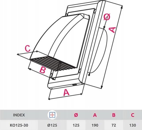 AWENTA Kasetka eksafygis KO125-30BR fi125mm mpraz