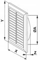 Awenta T83SS Γρίλια Εξαερισμού 140x140mm, Σατινέ Φινίρισμα
