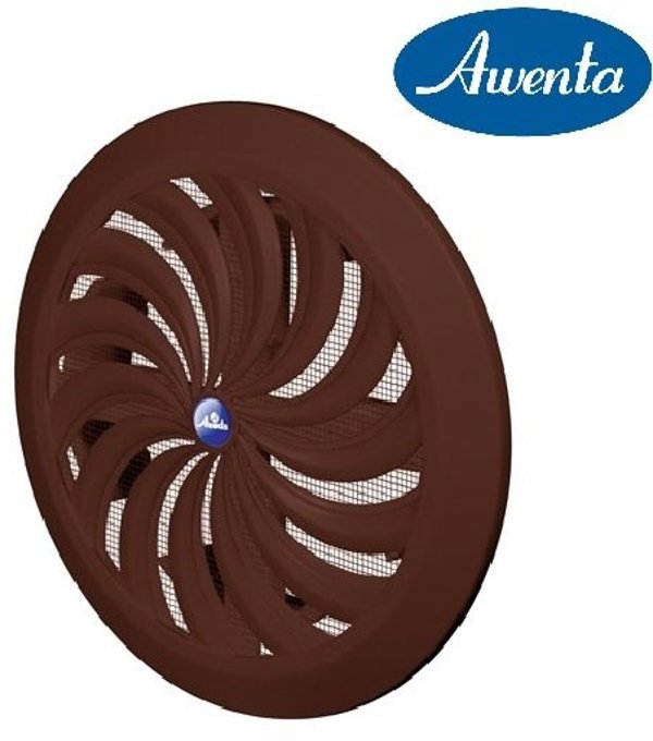 Awenta Γκριλ Εξαερισμού T95BR, Φ100mm, Καφέ Χρώμα