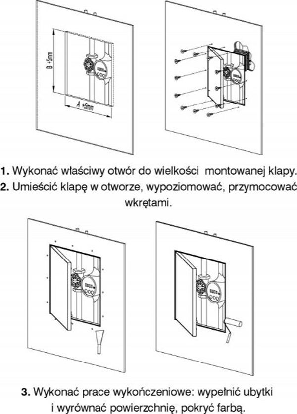 AWENTA Drzwiczki rewizyjne maskownica 15x15 karton-gips