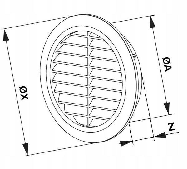 Awenta T32GR Γρίλια Αερισμού Φ125mm Γραφίτης