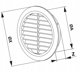 Awenta T32GR Γρίλια Αερισμού Φ125mm Γραφίτης