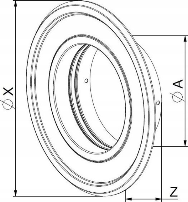 AWENTA Kolnierz pryscienny Awenta RMN RMN120 metalowy nierdzewny