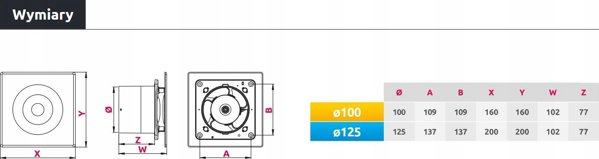 Ανεμιστήρας Μπάνιου AWENTA Loop WL100 Φ100, 42/70m3/h, 4/6W, 230V, Λευκός