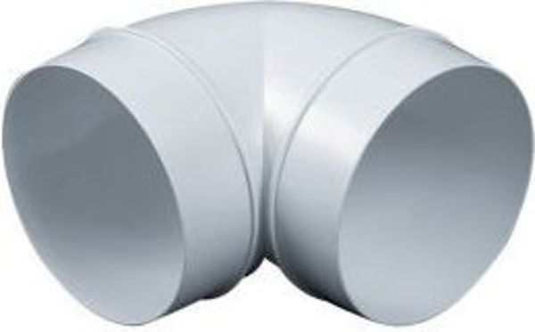 Awenta Γωνία Αεραγωγού Στρογγυλή 90° 100mm Λευκή (KO100-23)