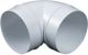 Awenta Γωνία Αεραγωγού Στρογγυλή 90° 100mm Λευκή (KO100-23)