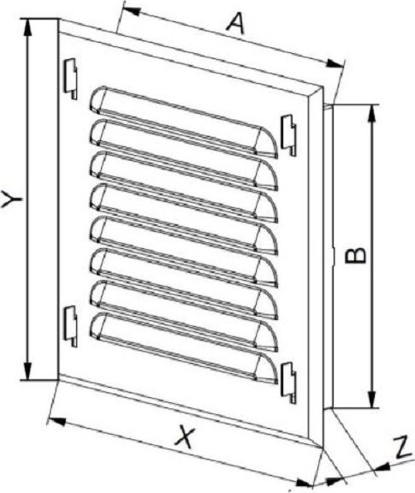 AWENTA Κάλυμμα Αερισμού 14x21 Καφέ