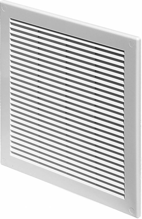 AWENTA Λευκή γρίλια αερισμού με πλέγμα 150x150mm