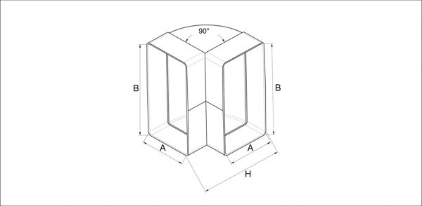 AWENTA Kolano Pionowe Plaskie 60x120mm KP120-25