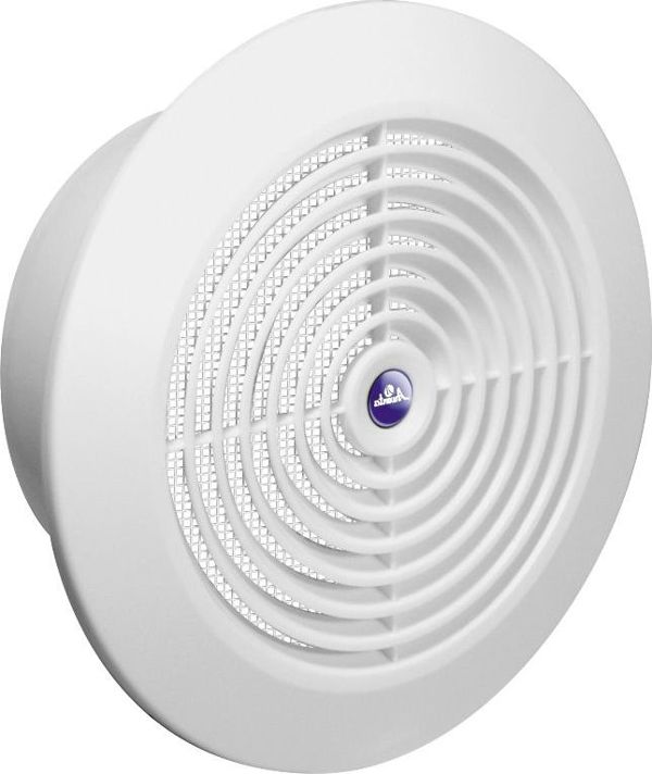 AWENTA Εξαεριστική γρίλια οροφής λευκή με σήτα 100mm (T64)