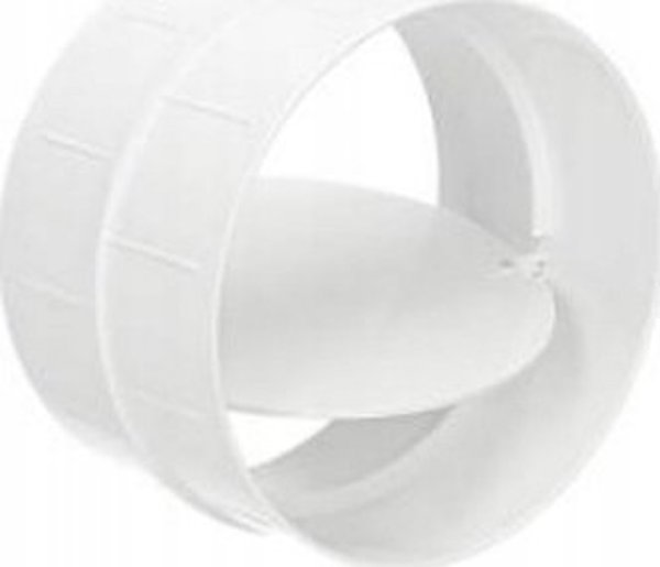 AWENTA Lacznik kanalow okraglych Awenta KO125-22 z zaworem zwrotnym fi125mm bialy