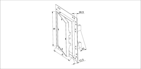 AWENTA Klapa rewizyjna aluminiowa 200 x 300 x 12,5mm (KRAL4)