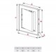 Awenta Πλαστική Θυρίδα Επίσκεψης DT24, Λευκή, 100x200mm