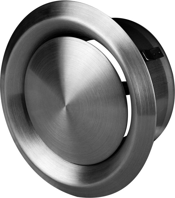 Awenta Αεραγωγός Παροχής AUN125 Φ125mm, Ανοξείδωτος Ανεμιστήρας Οροφής/Τοίχου