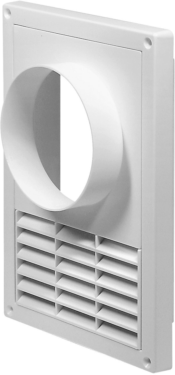 Γρίλια Εξαερισμού Awenta T80 OKAP 140x210mm με Στόμιο fi125mm, Λευκή