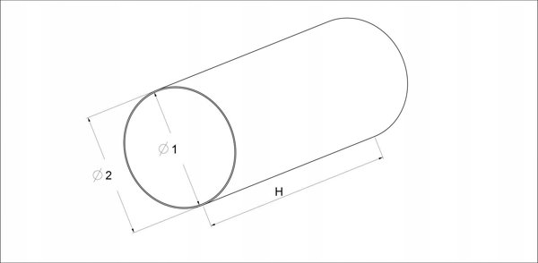 Awenta Kanal Wentylacyjny Okragly KO125-05 fi125mm Bialy 0,5m