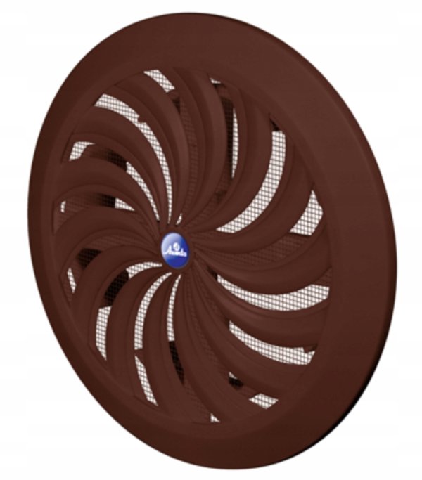 Γρίλια Εξαερισμού Awenta T89BR, 140x140 mm, Ø150 mm, Καφέ