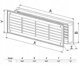AWENTA Κάλυμμα εξαερισμού Awenta T15 120x440mm πόρτας λευκό