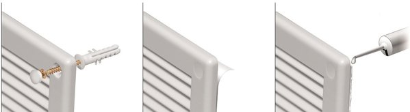 Γρίλια Εξαερισμού AWENTA TRU2BR 150x150mm, Καφέ Χρώμα