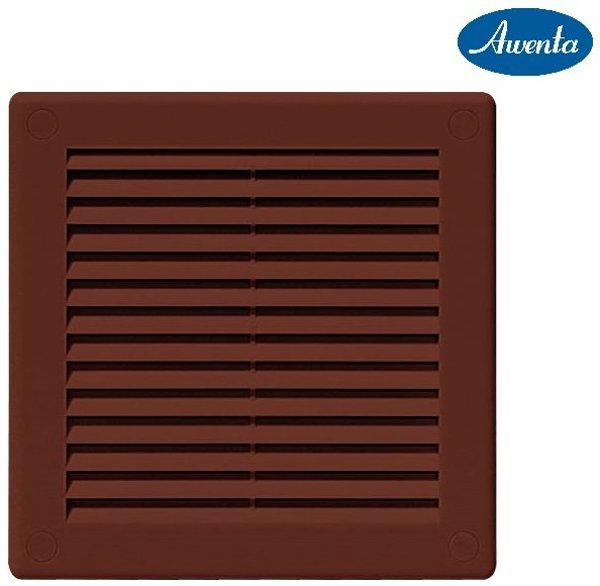 Γρίλια Εξαερισμού AWENTA TRU2BR 150x150mm, Καφέ Χρώμα