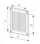 Γρίλια Εξαερισμού AWENTA TRU2BR 150x150mm, Καφέ Χρώμα