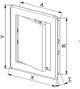 Awenta Πλαστική Θυρίδα Επίσκεψης DT10SS 150x150mm, Σατινέ Ασημί