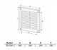 Awenta Γρίλια Αερισμού TRU6SS, 200x200mm, Σατινέ Μεταλλική