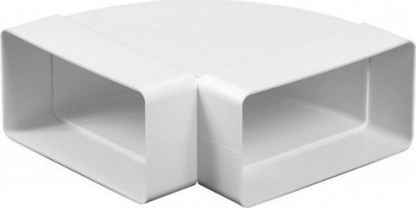 AWENTA Γωνία Awenta KP75-24 75x150mm 90° οριζόντια επίπεδη λευκή