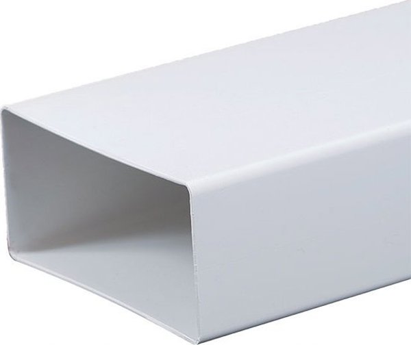 AWENTA Κανάλι εξαερισμού Awenta KP75-10 75x150mm επίπεδο λευκό 1m