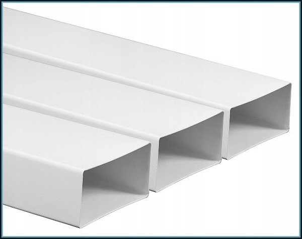 AWENTA Κανάλι εξαερισμού Awenta KP75-10 75x150mm επίπεδο λευκό 1m
