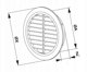 AWENTA Kratka wentylacyjna Awenta T42 fi80mm TUOS biala