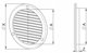 Awenta Kratka wentylacyjna TRU14K fi100mm biala