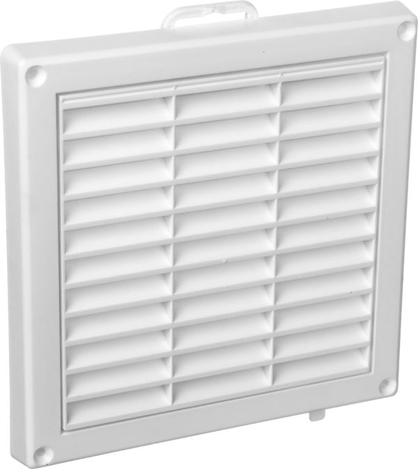 AWENTA Αεραγωγός 130x130mm λευκός με περσίδα και κορδόνι T43