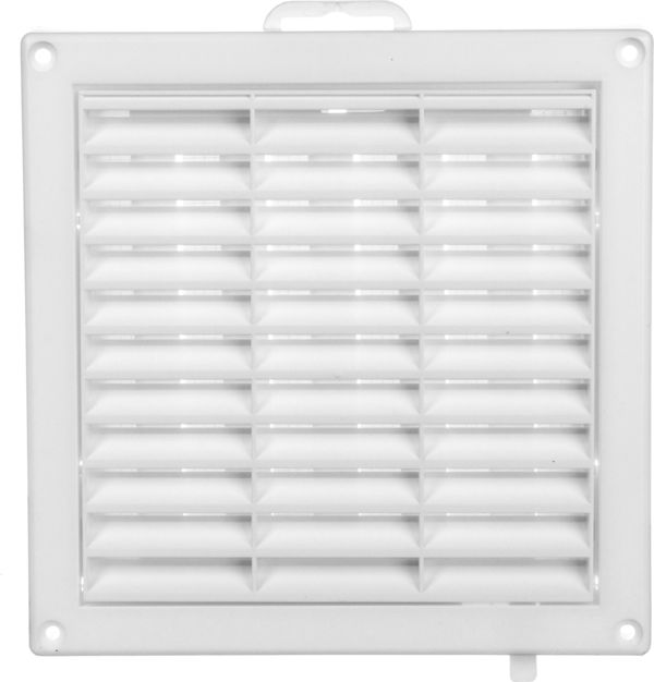 AWENTA Αεραγωγός 130x130mm λευκός με περσίδα και κορδόνι T43