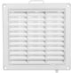 AWENTA Αεραγωγός 130x130mm λευκός με περσίδα και κορδόνι T43