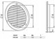 Awenta Kratka wentylacyjna TRU16K fi125mm biala