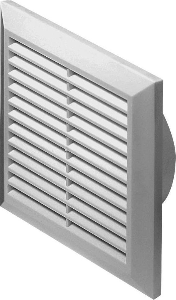 AWENTA Kratka wentylacyjna biala z siatka i kolkami 137 x 137 mm, srednica 100 mm (T61)