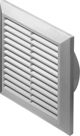 AWENTA Kratka wentylacyjna biala z siatka i kolkami 137 x 137 mm, srednica 100 mm (T61)