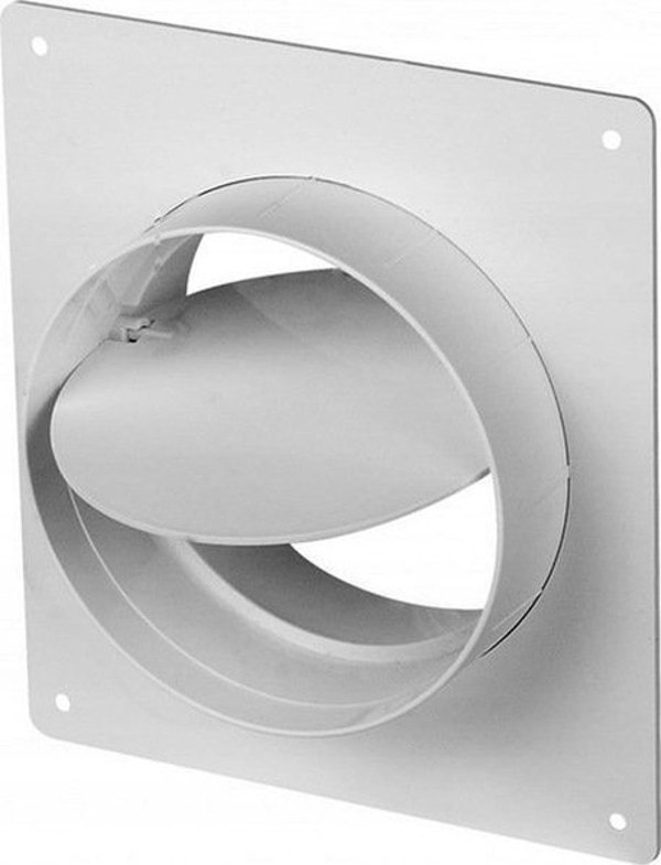 Awenta Kolnierz wentylacyjny pryscienny KO100-27/22 z zaworem zwrotnym fi100mm bialy
