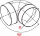 AWENTA Kolano kanalu Awenta KO125-23 okragle 90 stopni fi125mm biale