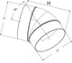 AWENTA Γωνία καναλιού KO125-23/45 στρογγυλή 45° fi125mm