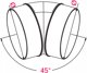 AWENTA Γωνία καναλιού KO125-23/45 στρογγυλή 45° fi125mm