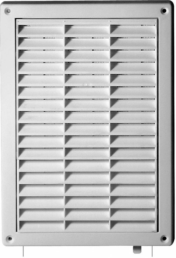 AWENTA Λευκός Αεραγωγός με Περσίδες και Σίτα 128 x 197mm (T59)