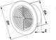 AWENTA Kratka wentylacyjna Awenta T65 fi125mm TUOS.-Su λευκή