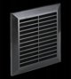 Awenta Τ48CZ Γρίλια Αερισμού 110x140mm, Μαύρο Χρώμα