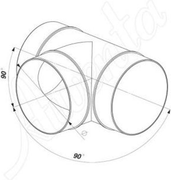 AWENTA Trojnik kanalou okraglego 100mm (KO100-26)