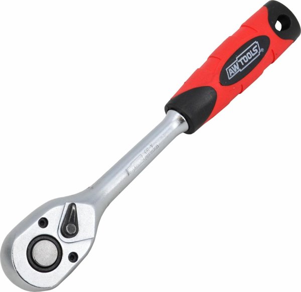 AWTools Καστάνια Χειρός 1/2" με Λαβή TPR, 72 Δοντιών