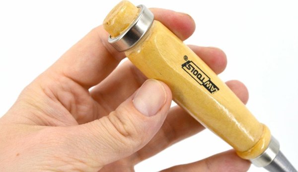 AWTools Σετ Σκαλιστήρια Ξυλουργικής με Ξύλινες Λαβές 4 Τεμάχια 6/12/18/24mm από Ατσάλι CrV