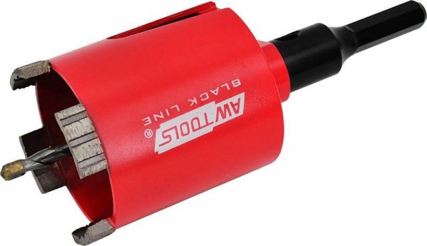 AWTools Διαμαντοκορώνα Ξηράς Κοπής Hex 68mm για Μπετόν και Τούβλα